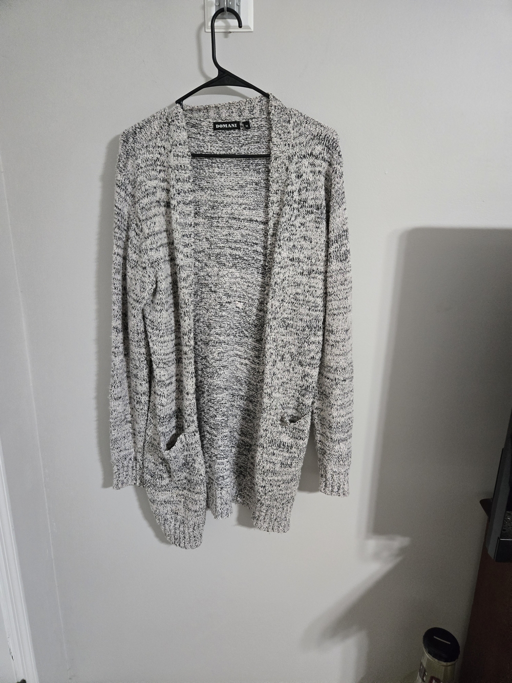 Doma Marled Gray Open-Front Cardigan